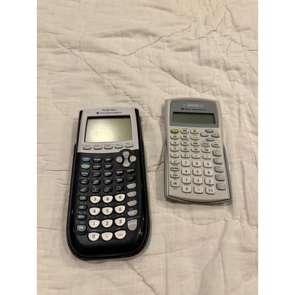 Texas Instruments TI-84 Plus Graphing and TI-30XIIB Scientific Calculator Set